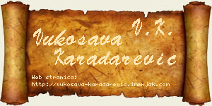 Vukosava Karadarević vizit kartica